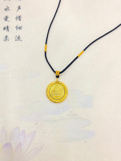 Yellow God of Wealth Pendant