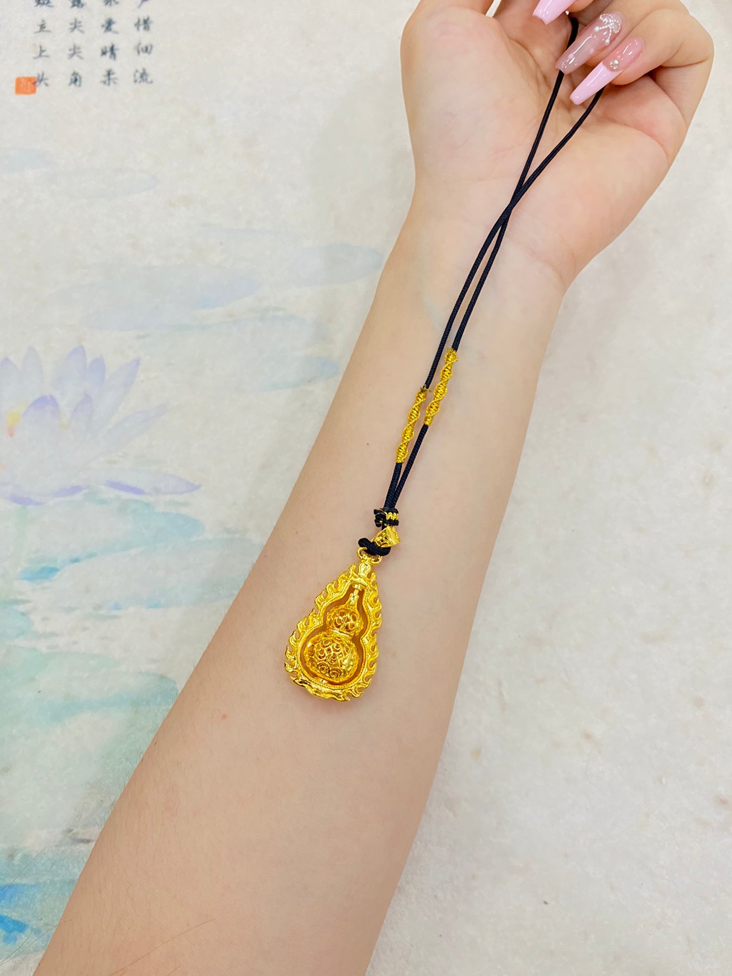 Flame gourd pendant