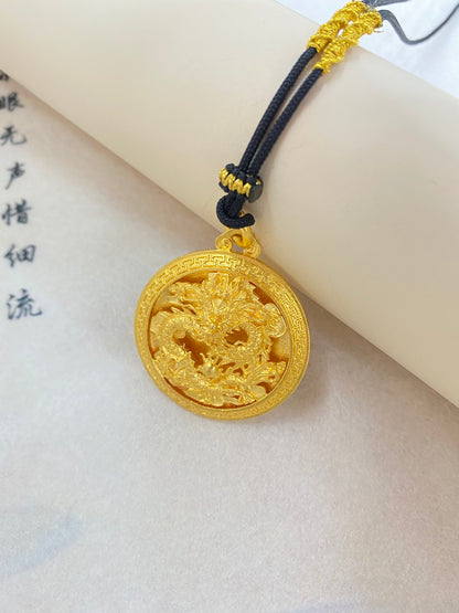 Eight treasures dragon pattern pendant