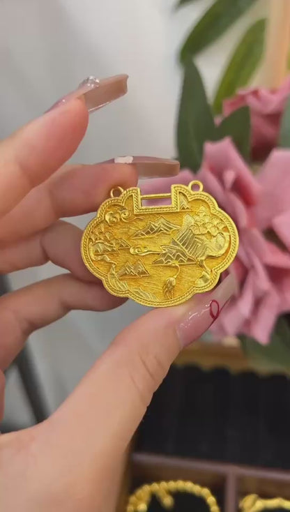 Qianli Jiangshan Lock Pendant